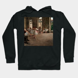 Edgar Degas the rehearsal Before the Ballet Ballerina Dancers Orange Autumn fall Gift Hoodie